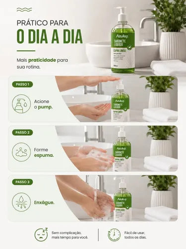 Sabonete Líquido Capim Limão 480ml Limpeza Com Glicerina