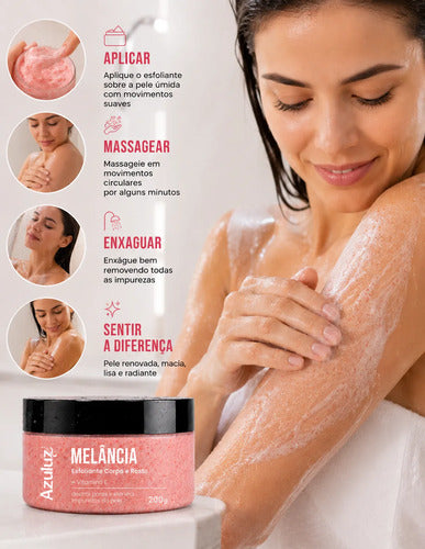 Esfoliante Rosto E Corpo Azuluz Melancia 200g