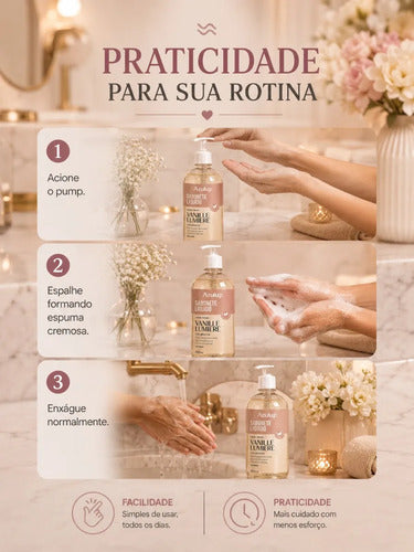 Sabonete Líquido Vanille Lumière 480ml Com Glicerina