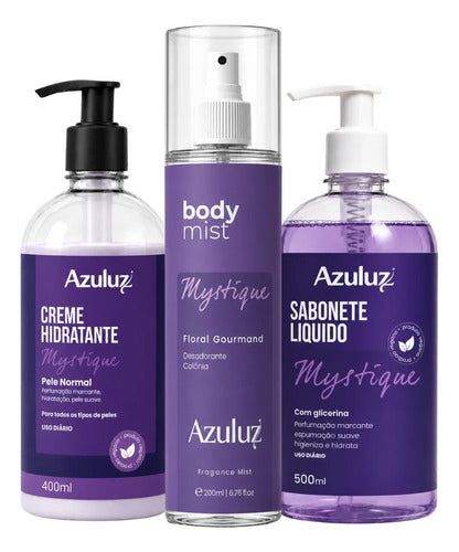 Kit Body Mist Hidratante Sabonete Líquido Mystique Feminino