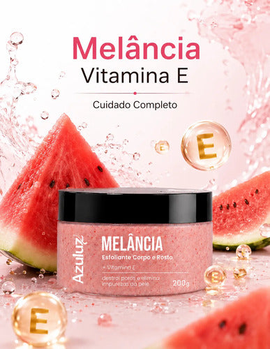 Esfoliante Rosto E Corpo Azuluz Melancia 200g