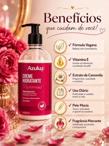 Creme Hidratante Victorious 400ml Vegano Vitamina E