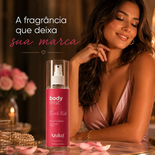 Body Splash Rosé Kiss Floral Oriental Feminino 200ml
