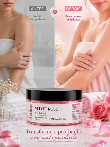 Gel Splash Velvet Rose Floral Gourmand Pele Perfumada