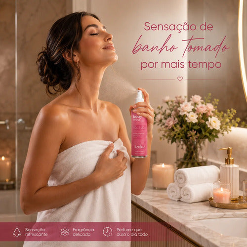Body Splash Rosé Kiss Floral Oriental Feminino 200ml
