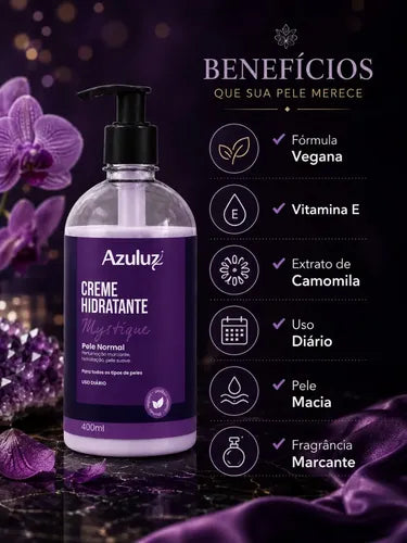 Creme Hidratante Mystique 400ml Vegano Vitamina E