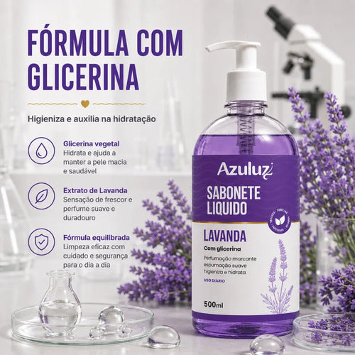 Sabonete Líquido Lavanda Glicerinado 480ml Com Glicerina