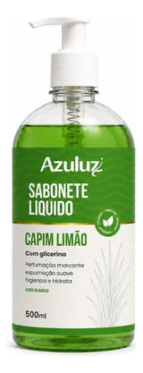 Sabonete Líquido Capim Limão 480ml Limpeza Com Glicerina
