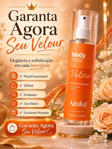 Body Splash Velour Floral Gourmand Feminino 200ml