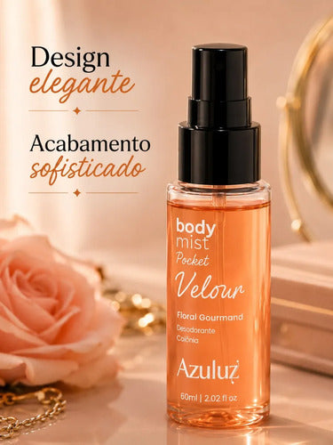 Body Mist Pocket Velour Floral Gourmand Feminino 60ml