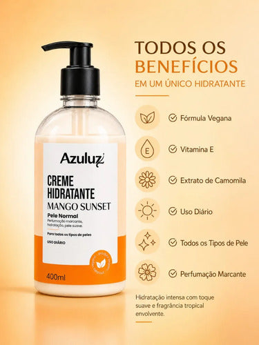 Creme Hidratante Mango Sunset 400ml Vegano Vitamina E