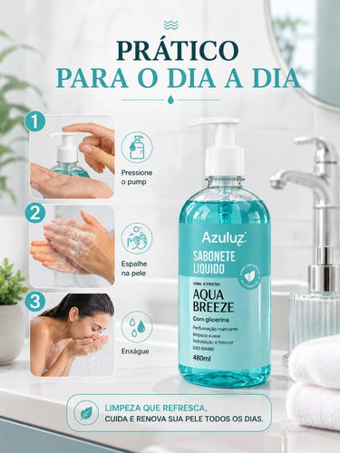 Sabonete Líquido Aqua Breeze 500ml Com Glicerina Hidratante