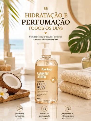 Sabonete Líquido Coco Bliss 480ml Com Glicerina Hidratante