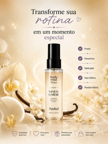 Body Mist Pocket Vanille Lumière Fresh Feminino 60ml