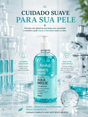 Sabonete Líquido Aqua Breeze 500ml Com Glicerina Hidratante