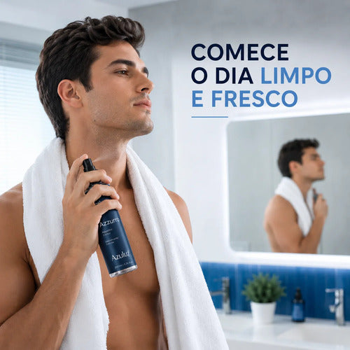 Azzurro Body Splash Masculino Aquático Cítrico Fresco 200ml