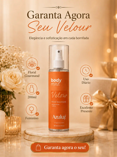 Body Splash Velour Floral Gourmand Feminino 200ml