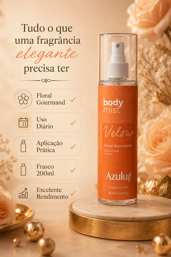 Body Splash Velour Floral Gourmand Feminino 200ml