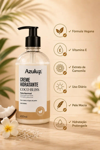 Creme Hidratante Coco Bliss 400ml Vegano Vitamina E