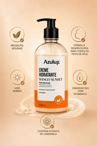 Creme Hidratante Mango Sunset 400ml Vegano Vitamina E