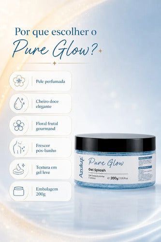 Gel Splash Pure Glow Floral Gourmand Pele Perfumada