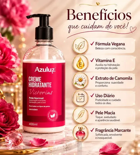 Creme Hidratante Victorious 400ml Vegano Vitamina E