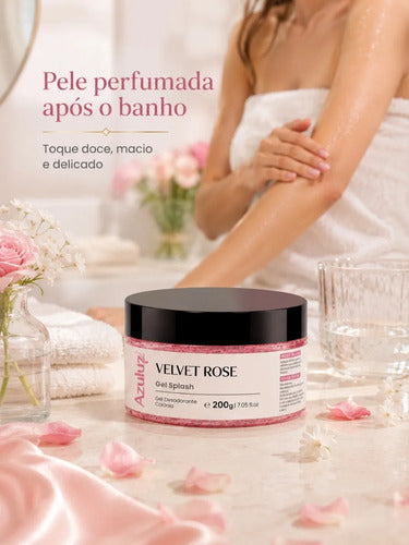 Gel Splash Velvet Rose Floral Gourmand Pele Perfumada