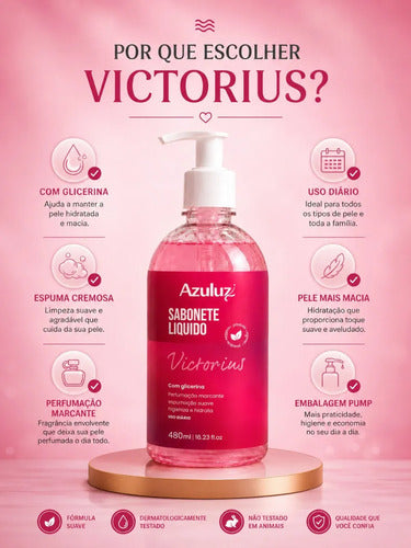 Sabonete Líquido Victorius 480ml Com Glicerina Hidratante