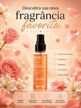 Body Mist Pocket Velour Floral Gourmand Feminino 60ml