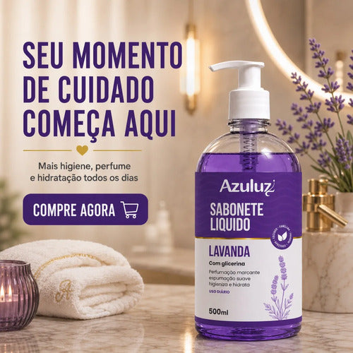 Sabonete Líquido Lavanda Glicerinado 480ml Com Glicerina