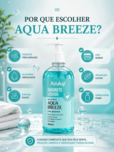 Sabonete Líquido Aqua Breeze 500ml Com Glicerina Hidratante