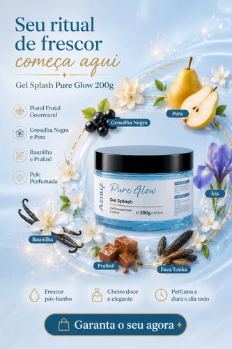 Gel Splash Pure Glow Floral Gourmand Pele Perfumada