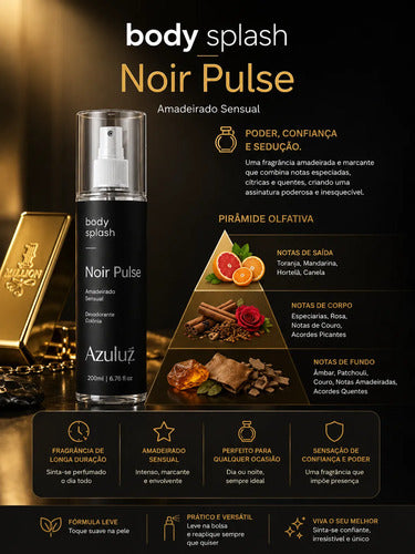 Noir Pulse Body Splash Amadeirado Sensual Frescor 200ml