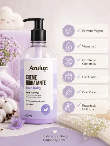 Creme Hidratante Love Baby 400ml Vegano Vitamina E