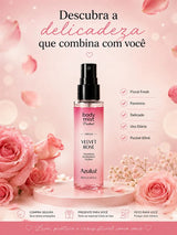 Body Mist Pocket Velvet Rose Fresh Feminino 60ml
