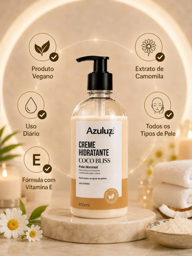 Creme Hidratante Coco Bliss 400ml Vegano Vitamina E
