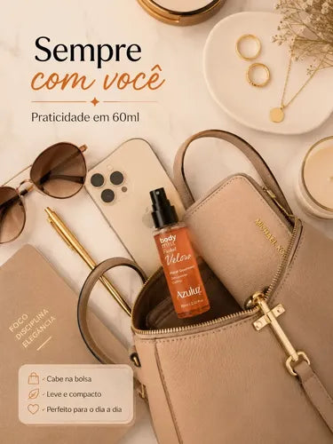 Body Mist Pocket Velour Floral Gourmand Feminino 60ml