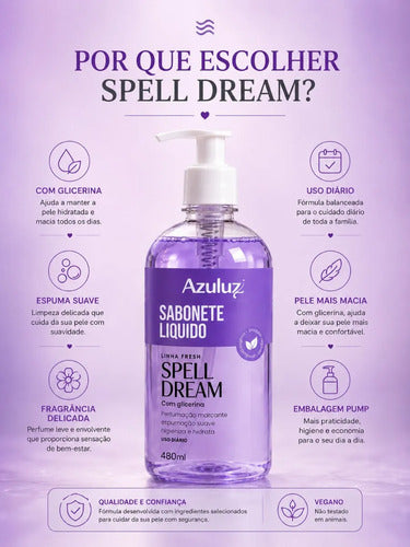 Sabonete Líquido Spell Dream 480ml Com Glicerina Hidratante