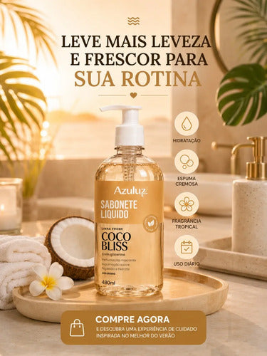 Sabonete Líquido Coco Bliss 480ml Com Glicerina Hidratante