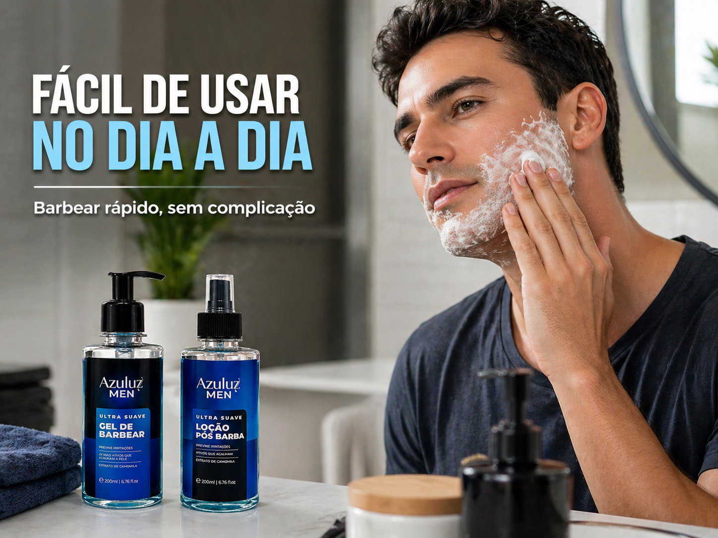 Kit Gel pra barbear e Loção pós barba