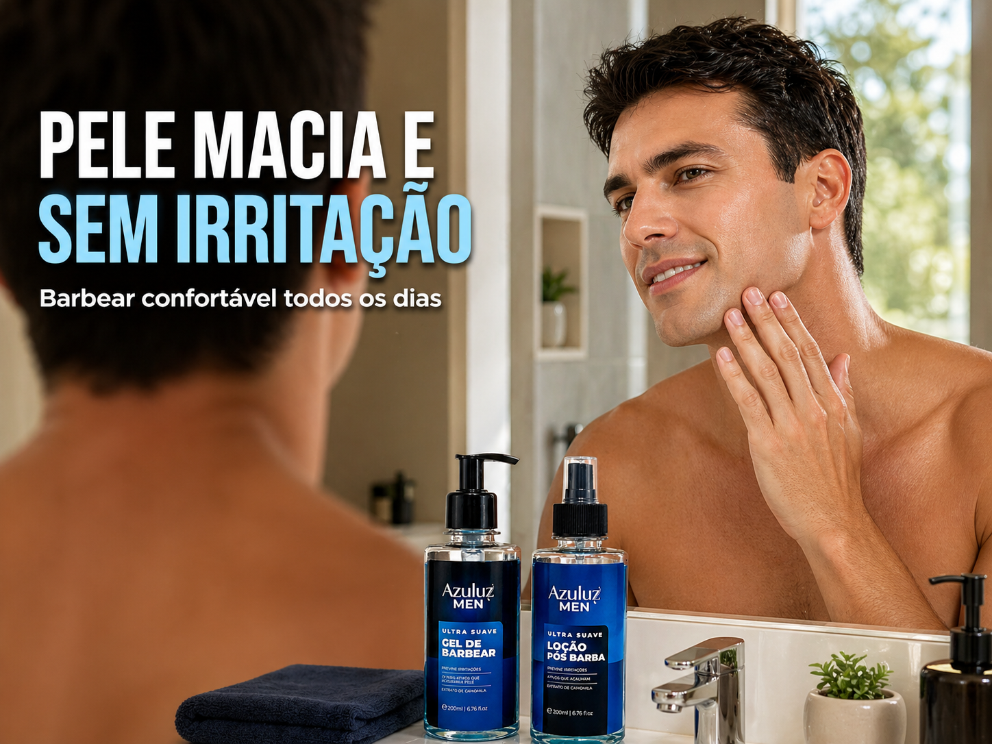 Kit Gel pra barbear e Loção pós barba