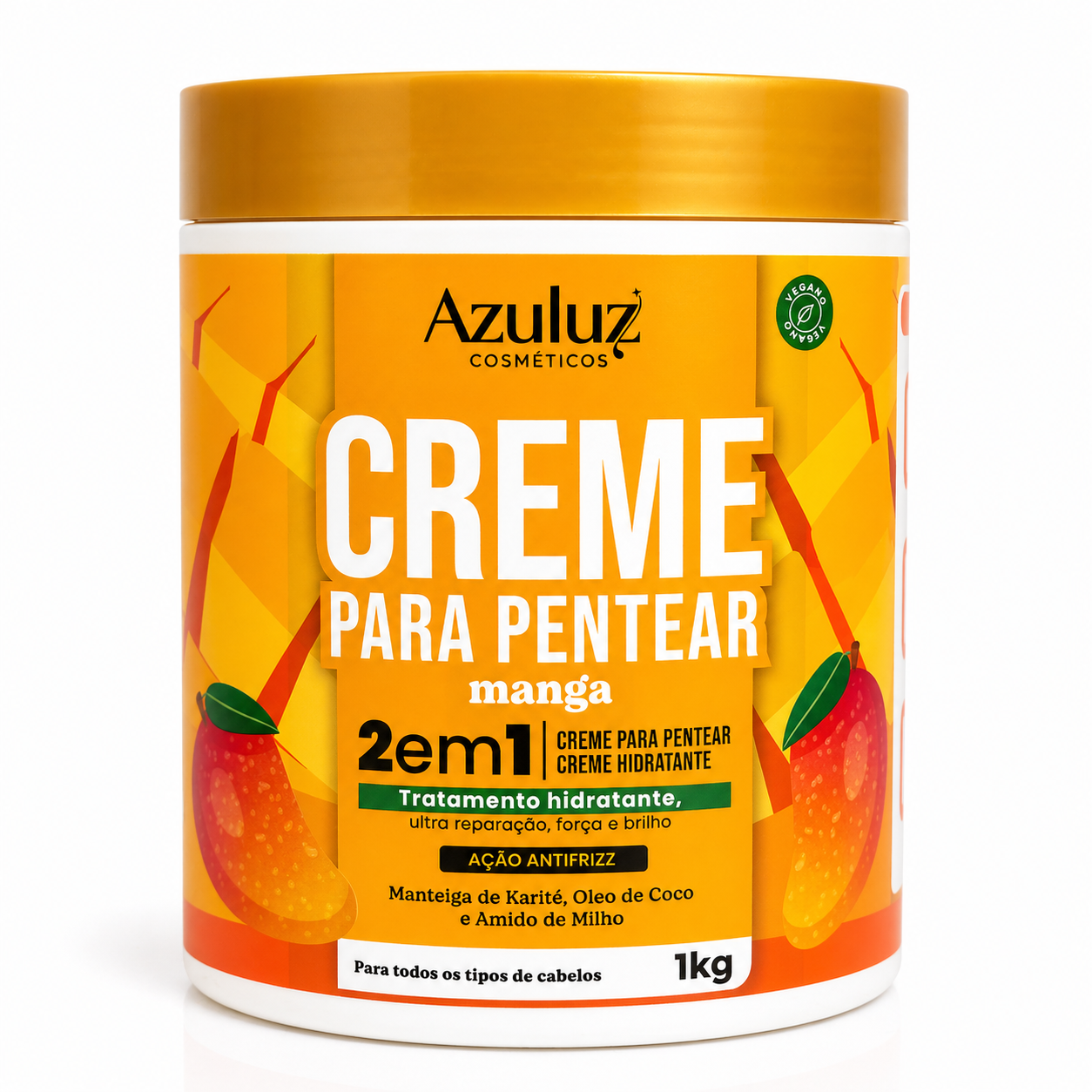 creme para pentear morango 2 em 1
