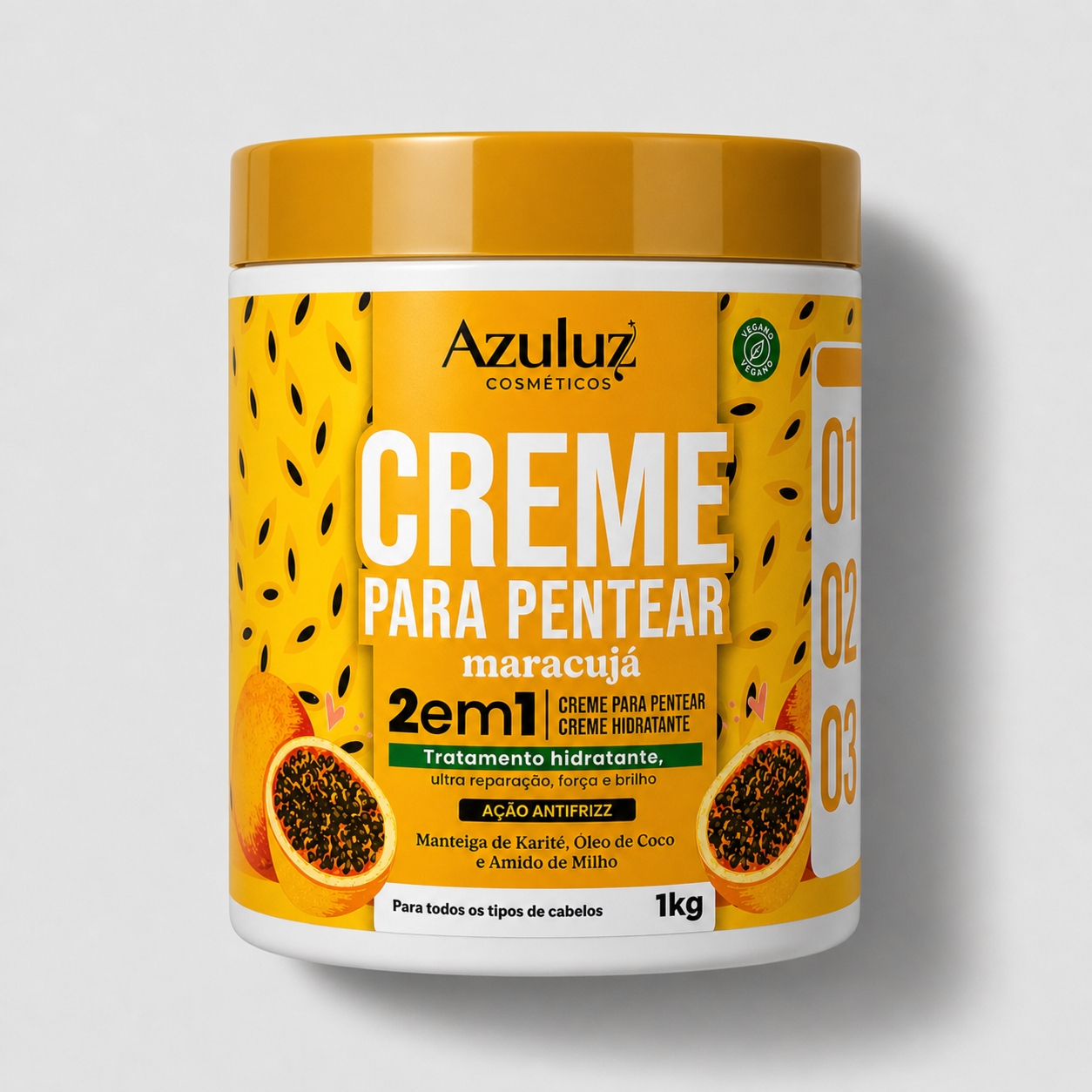 creme para pentear maracujá 2em1