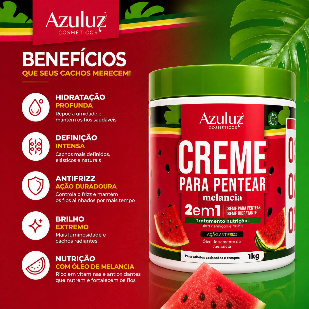creme para pentear melancia 1kg