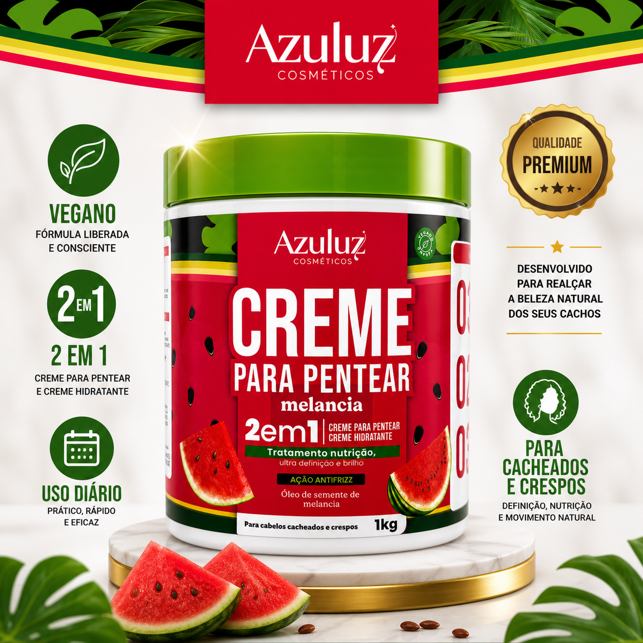 creme para pentear melancia 1kg