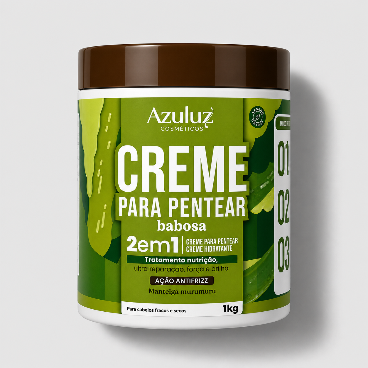 Creme para Pentear Babosa 2 em 1