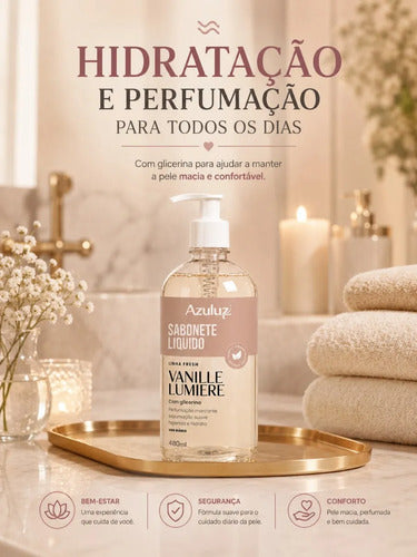 Sabonete Líquido Vanille Lumière 480ml Com Glicerina