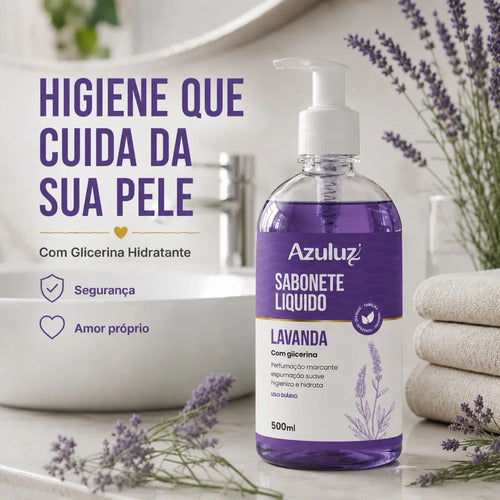 Sabonete Líquido Lavanda Glicerinado 480ml Com Glicerina