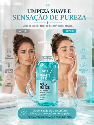 Sabonete Líquido Aqua Breeze 500ml Com Glicerina Hidratante