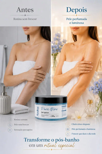 Gel Splash Pure Glow Floral Gourmand Pele Perfumada